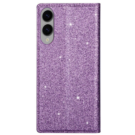 EIDERWOOD Samsung Galaxy S25 Edge Kunstskinn Flip Deksel med Lommebok og - Glitter - Lilla