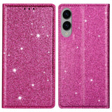 EIDERWOOD Samsung Galaxy S25 Edge Kunstskinn Flip Deksel med Lommebok og - Glitter - Rosa