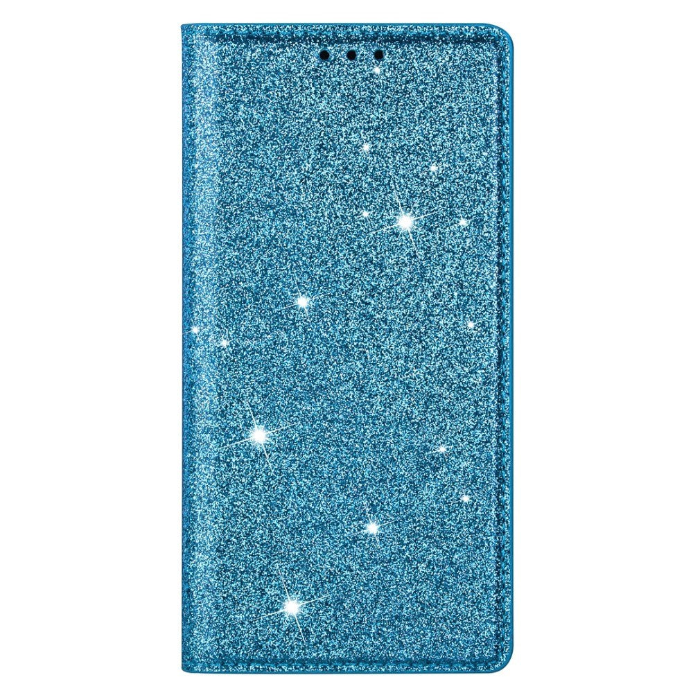 EIDERWOOD Samsung Galaxy S25 Edge Kunstskinn Flip Deksel med Lommebok og - Glitter - Blå
