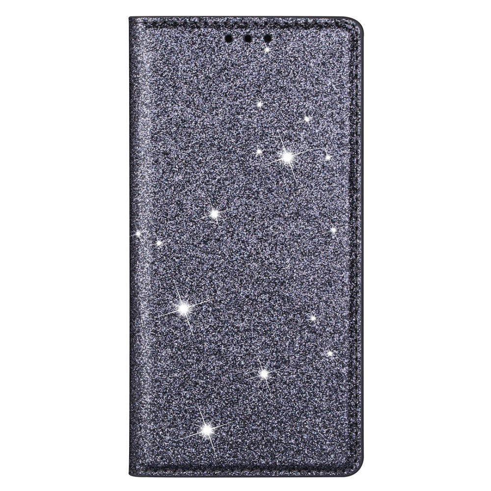 EIDERWOOD Samsung Galaxy S25 Edge Kunstskinn Flip Deksel med Lommebok og - Glitter - Grå