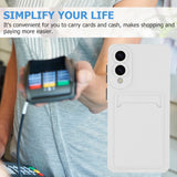 EIDERWOOD Samsung Galaxy S25 Edge Fleksibelt Plast Deksel med Kortholder - Hvit