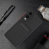 EIDERWOOD Samsung Galaxy S25 Edge Fleksibelt Plast Deksel med Kortholder - Svart