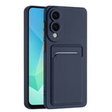 EIDERWOOD Samsung Galaxy S25 Edge Fleksibelt Plast Deksel med Kortholder - Mørk Blå