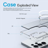 NORTHJO Samsung Galaxy S25 Ultra 360° Beskyttelsessett med Skjermbeskyttelse & Hybrid Deksel - MagSafe Kompatibel - Gjennomsiktig