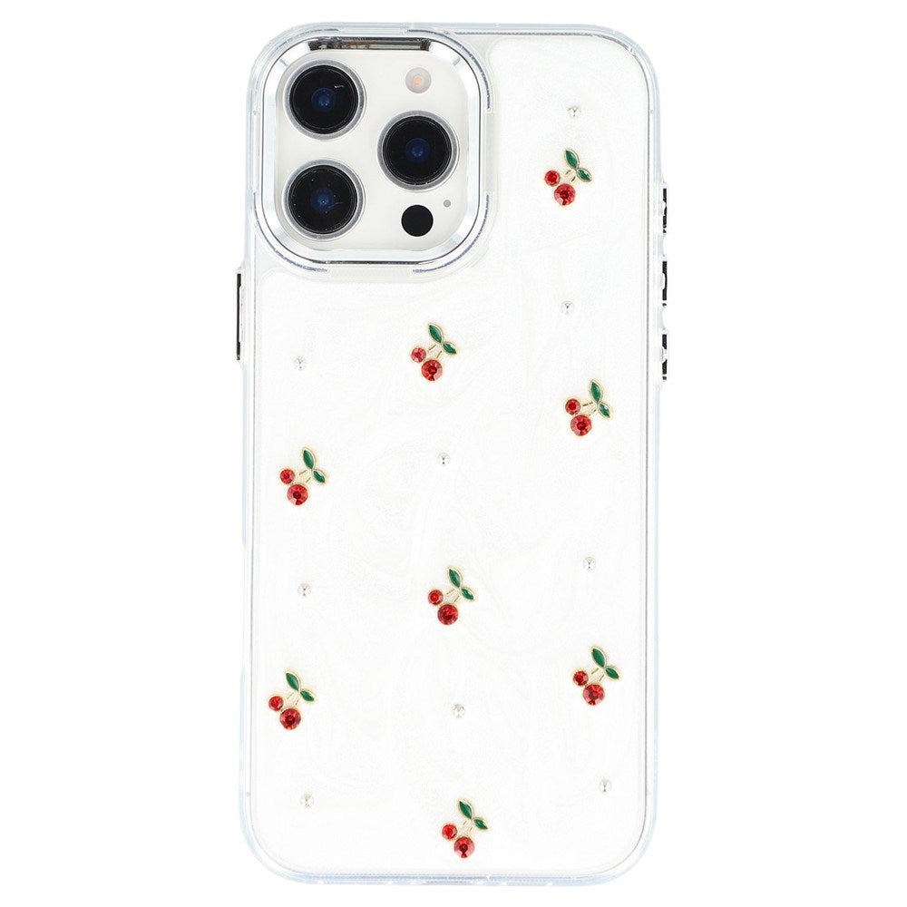 iPhone 16 Pro Max EIDERWOOD Hybrid Deksel m. 3D Kirsebær - Sølv