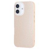 EIDERWOOD IPhone 16 Fleksibelt Plast Deksel med Glitter - Beige