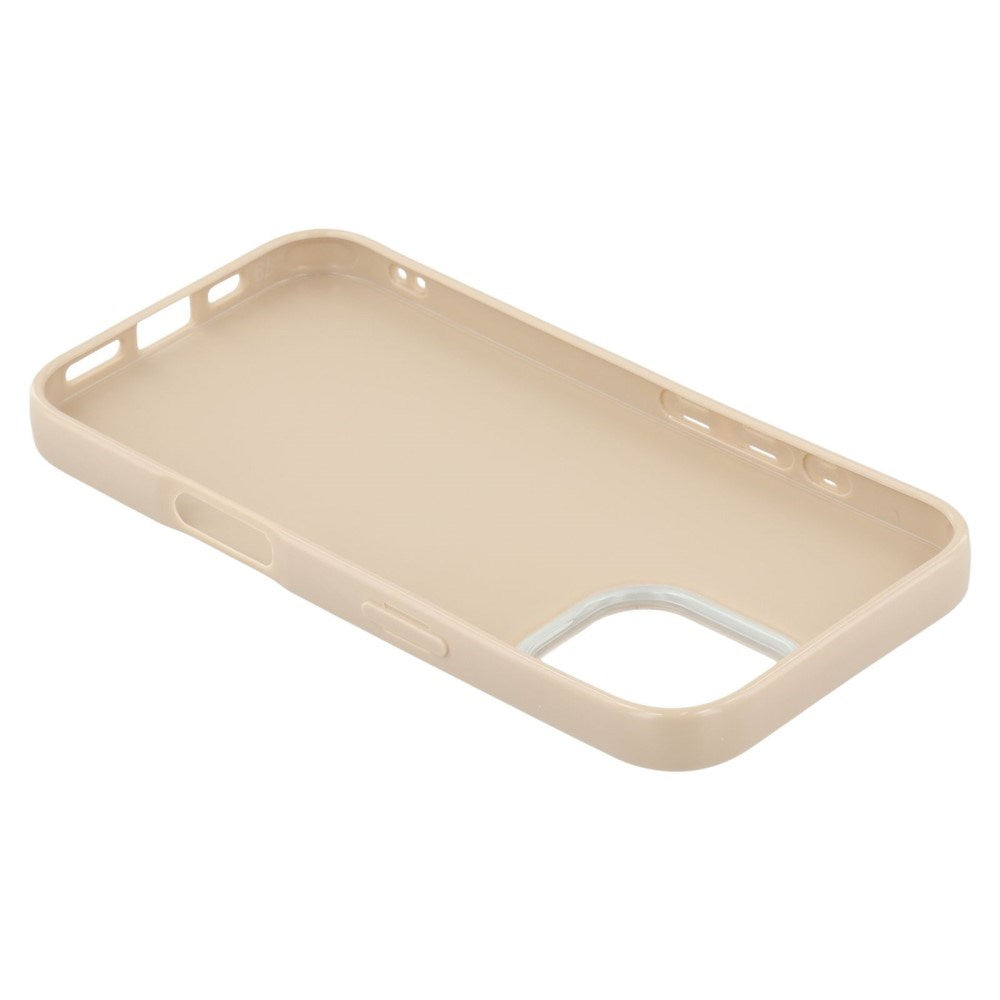 EIDERWOOD IPhone 16 Fleksibelt Plast Deksel med Glitter - Beige