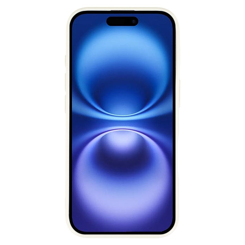 EIDERWOOD IPhone 16 Fleksibelt Plast Deksel med Glitter - Hvit