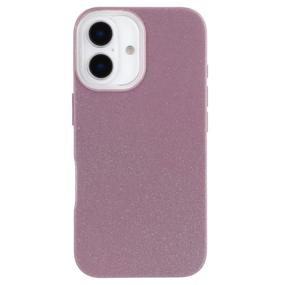 EIDERWOOD IPhone 16 Fleksibelt Plast Deksel med Glitter - Lilla