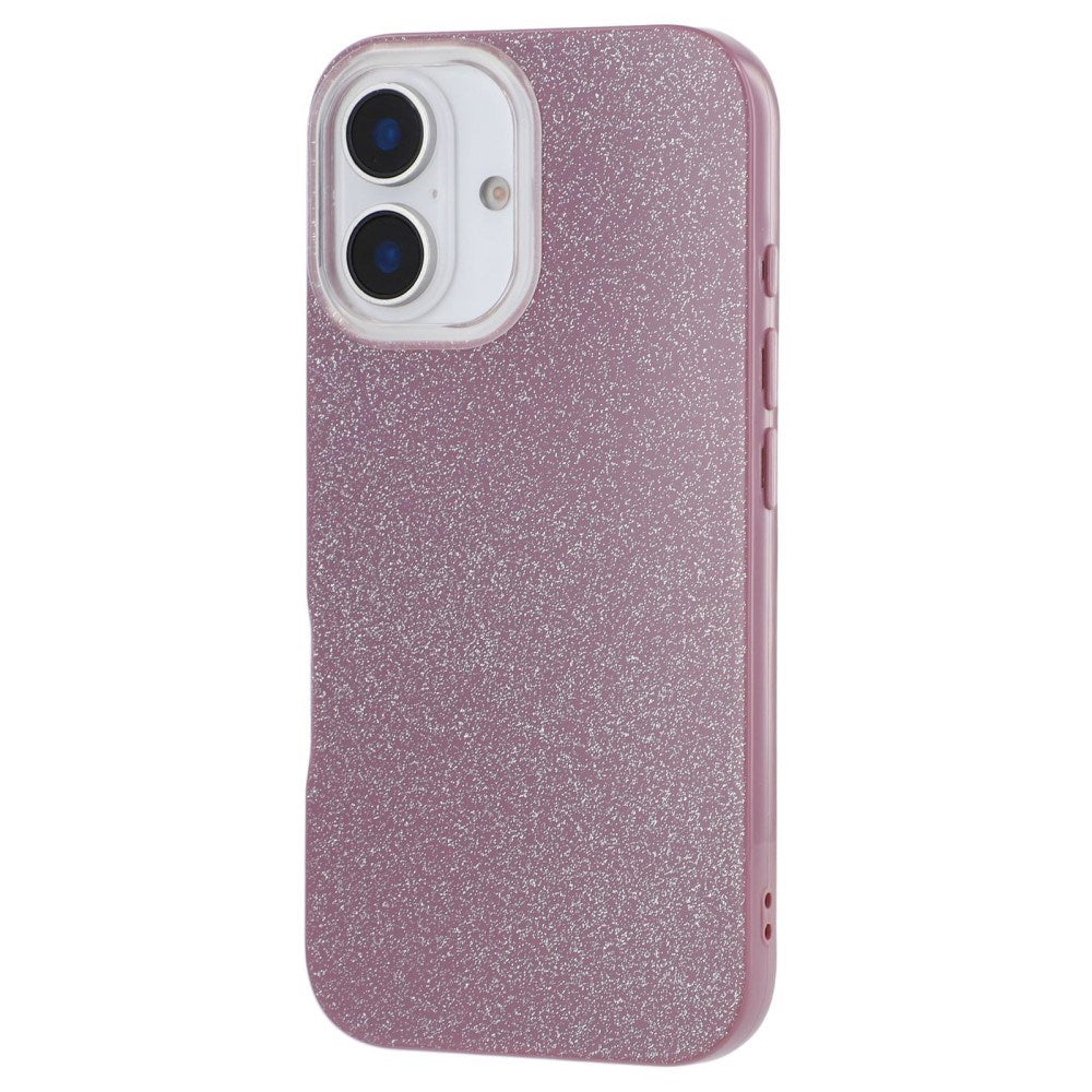 EIDERWOOD IPhone 16 Fleksibelt Plast Deksel med Glitter - Lilla