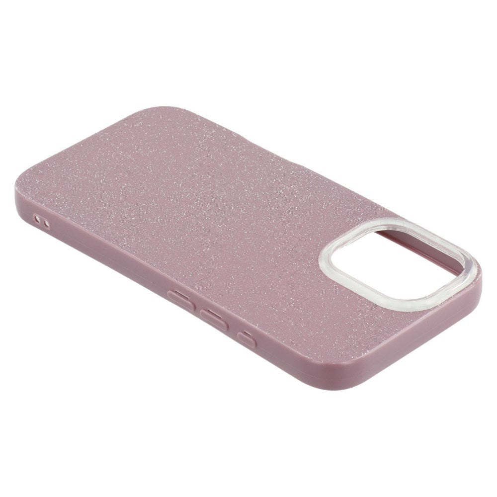 EIDERWOOD IPhone 16 Pro Fleksibelt Plast Deksel med Glitter - Lilla
