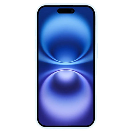 EIDERWOOD IPhone 16 Pro Fleksibelt Plast Deksel med Glitter - Lyseblå