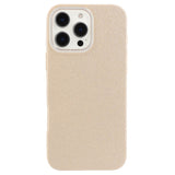 EIDERWOOD IPhone 16 Pro Fleksibelt Plast Deksel med Glitter - Beige
