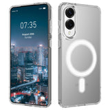 EIDERWOOD Samsung Galaxy S25 Edge Hybrid Plast Deksel - MagSafe Kompatibel - Gjennomsiktig / Hvit