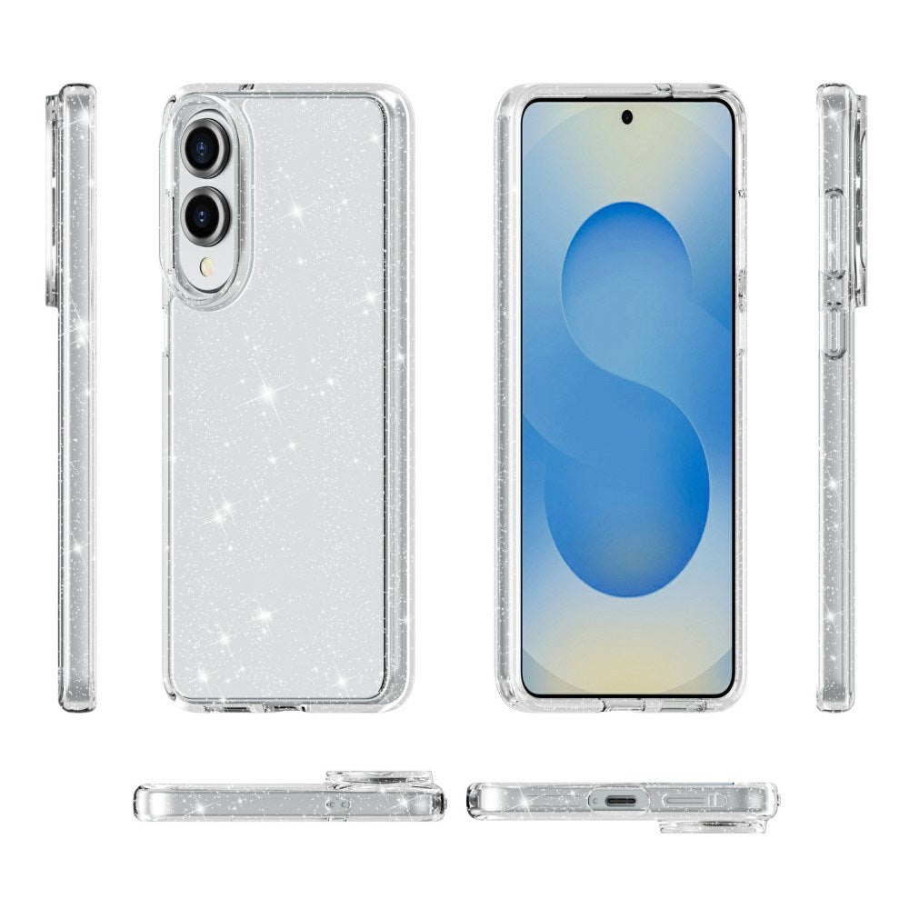 EIDERWOOD Samsung Galaxy S25 Edge Hybrid Glitter Deksel - Gjennomsiktig