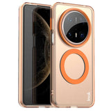 IMAK Huawei Mate 70 Pro+ / 70 Pro Hybrid Plast Deksel - MagSafe Kompatibel - Gjennomsiktig / Oransje