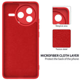 Xiaomi Poco F7 Pro EIDERWOOD Silikon Deksel m. Rem - Rød