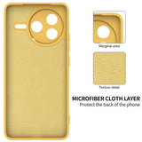 Xiaomi Poco F7 Pro EIDERWOOD Silikon Deksel m. Rem - Gul