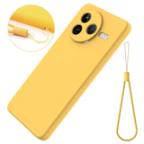 Xiaomi Poco F7 Pro EIDERWOOD Silikon Deksel m. Rem - Gul
