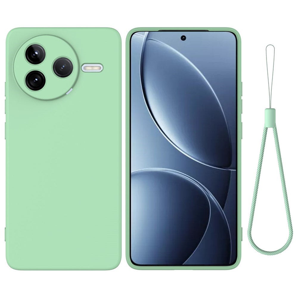 Xiaomi Poco F7 Pro EIDERWOOD Silikon Deksel m. Rem - Grønn