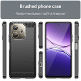 OPPO A5 Pro (4G / 5G) EIDERWOOD Brushed Carbon Fiber Plast Deksel - Svart