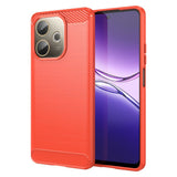 OPPO A5 Pro (4G / 5G) EIDERWOOD Brushed Carbon Fiber Plast Deksel - Rød