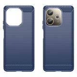 OPPO A5 Pro (4G / 5G) EIDERWOOD Brushed Carbon Fiber Plast Deksel - Blå