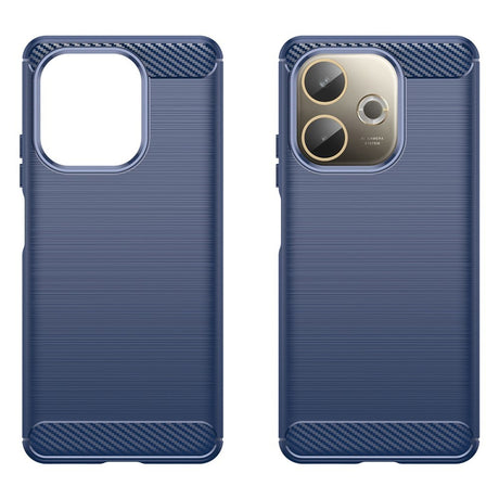 Oppo A5 Pro (4G / 5G) EIDERWOOD Brushed Carbon Fiber Plast Deksel - Blå