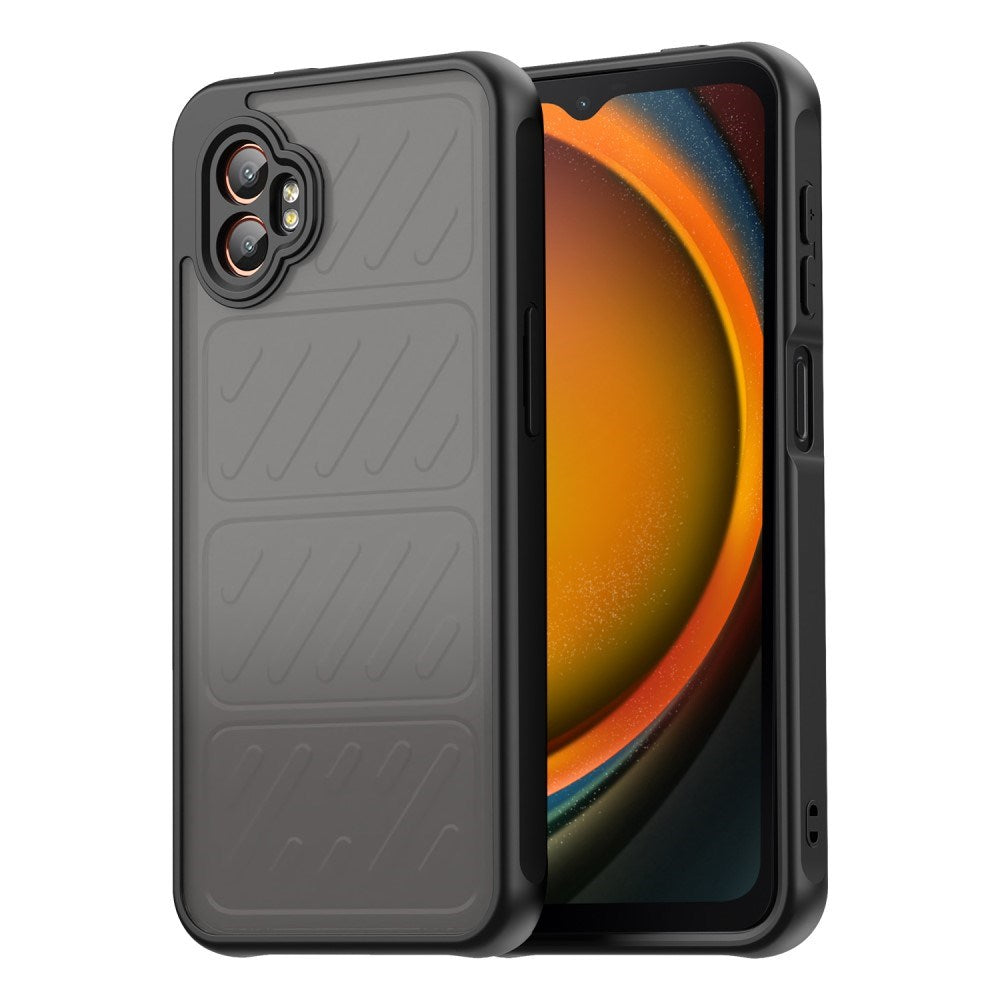 EIDERWOOD Samsung Galaxy Xcover 7 Pro Hybrid Plast Deksel med Matt Bakside - Gjennomsiktig / Svart