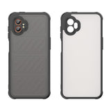 EIDERWOOD Samsung Galaxy Xcover 7 Pro Hybrid Plast Deksel med Matt Bakside - Gjennomsiktig / Svart