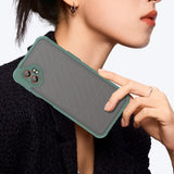 EIDERWOOD Samsung Galaxy Xcover 7 Pro Hybrid Plast Deksel med Matt Bakside - Gjennomsiktig / Grønn