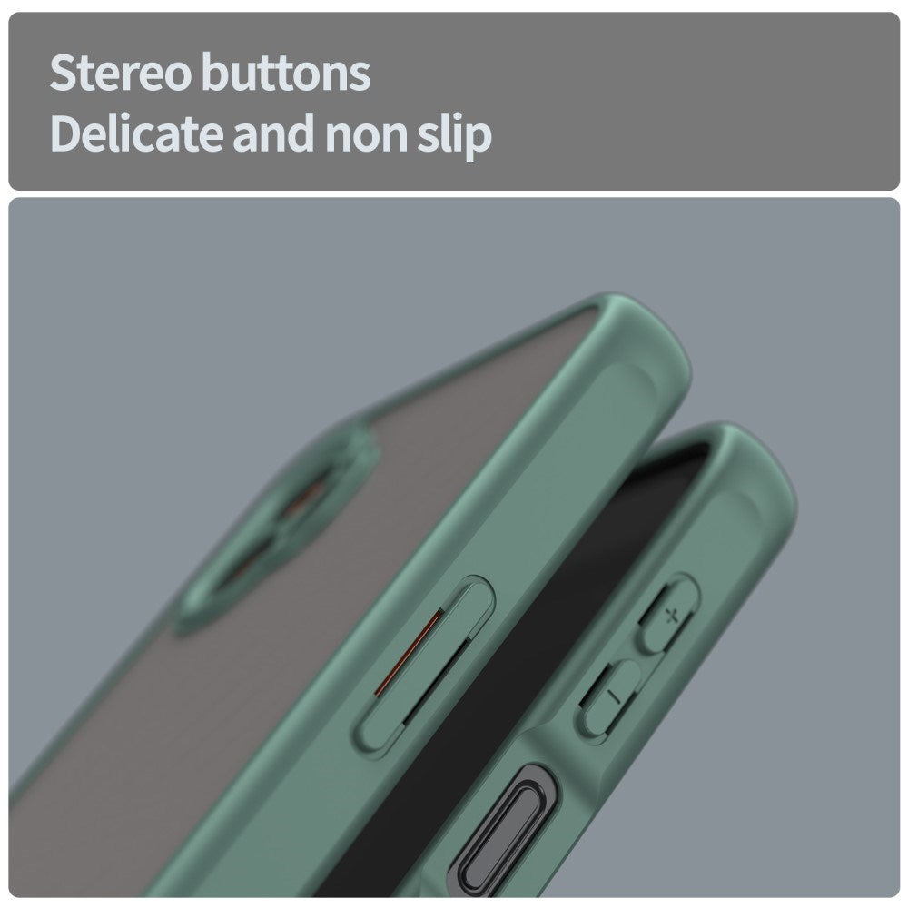 EIDERWOOD Samsung Galaxy Xcover 7 Pro Hybrid Plast Deksel med Matt Bakside - Gjennomsiktig / Grønn