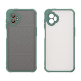 EIDERWOOD Samsung Galaxy Xcover 7 Pro Hybrid Plast Deksel med Matt Bakside - Gjennomsiktig / Grønn