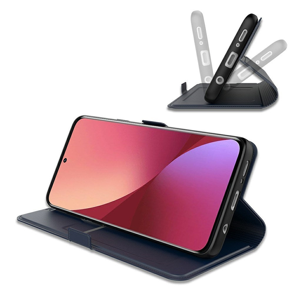 Xiaomi Poco F7 Ultra EIDERWOOD Kunstskinn Flip Deksel m. Kortlomme & Stativfunksjon – Blå