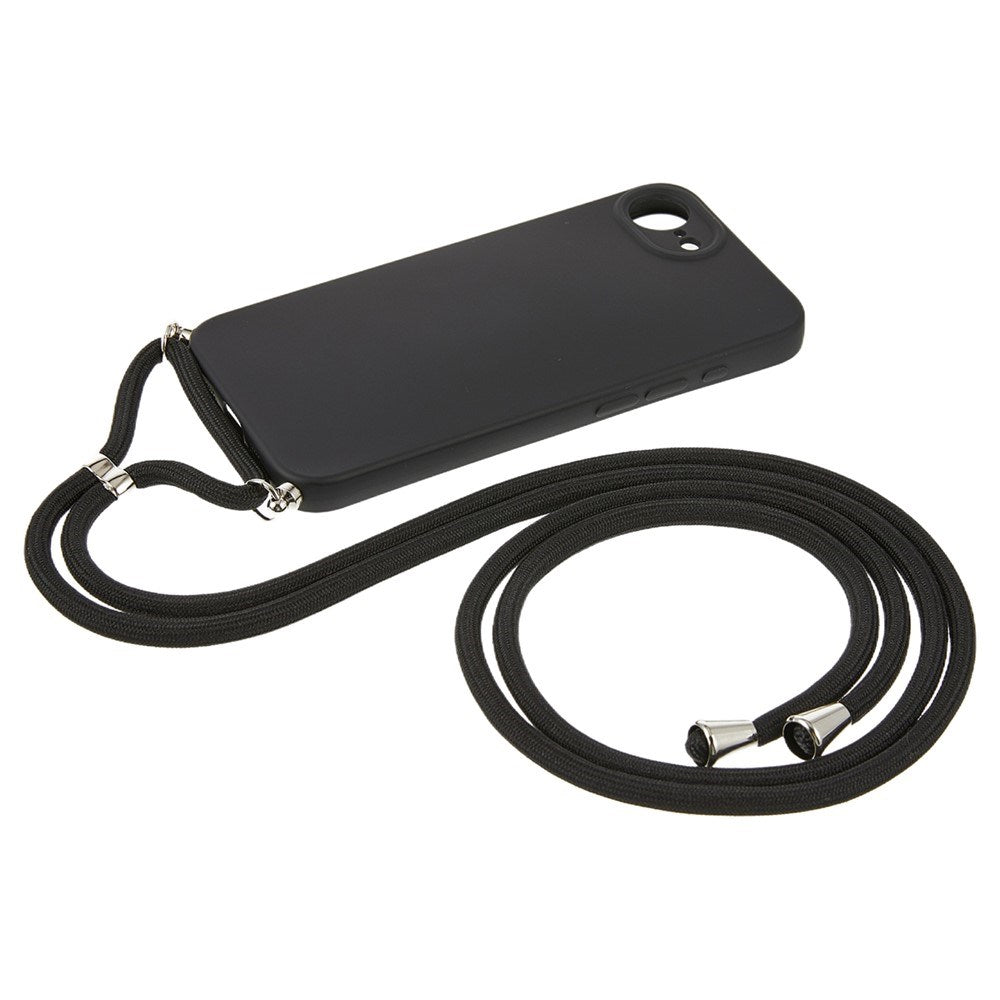iPhone 17e / 16e EIDERWOOD Fôret Fleksibelt Plast Deksel m. Stropp - Svart