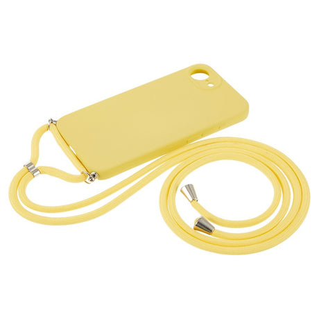 iPhone 17e / 16e EIDERWOOD Fôret Fleksibelt Plast Deksel m. Stropp - Gul