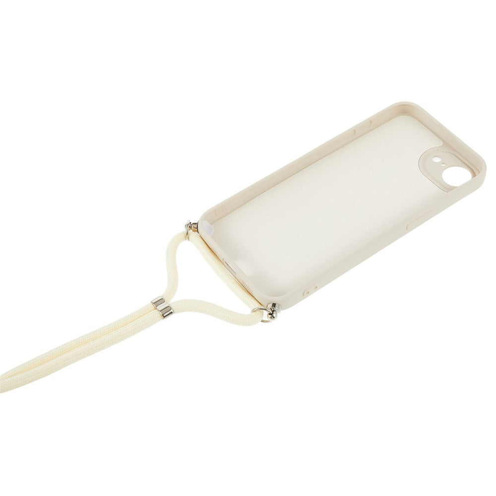 iPhone 17e / 16e EIDERWOOD Fôret Fleksibelt Plast Deksel m. Stropp - Beige