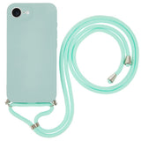 iPhone 17e / 16e EIDERWOOD Fôret Fleksibelt Plast Deksel m. Stropp - Lyseblå