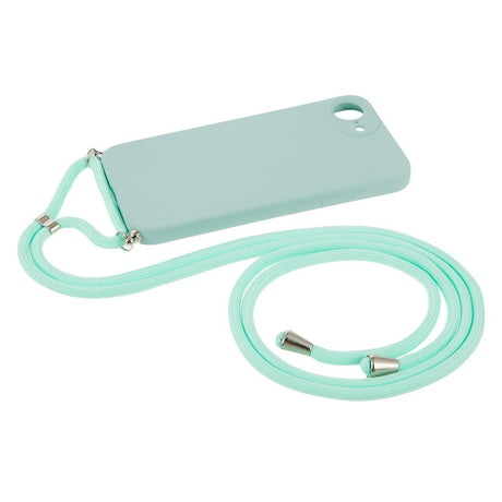 iPhone 17e / 16e EIDERWOOD Fôret Fleksibelt Plast Deksel m. Stropp - Lyseblå