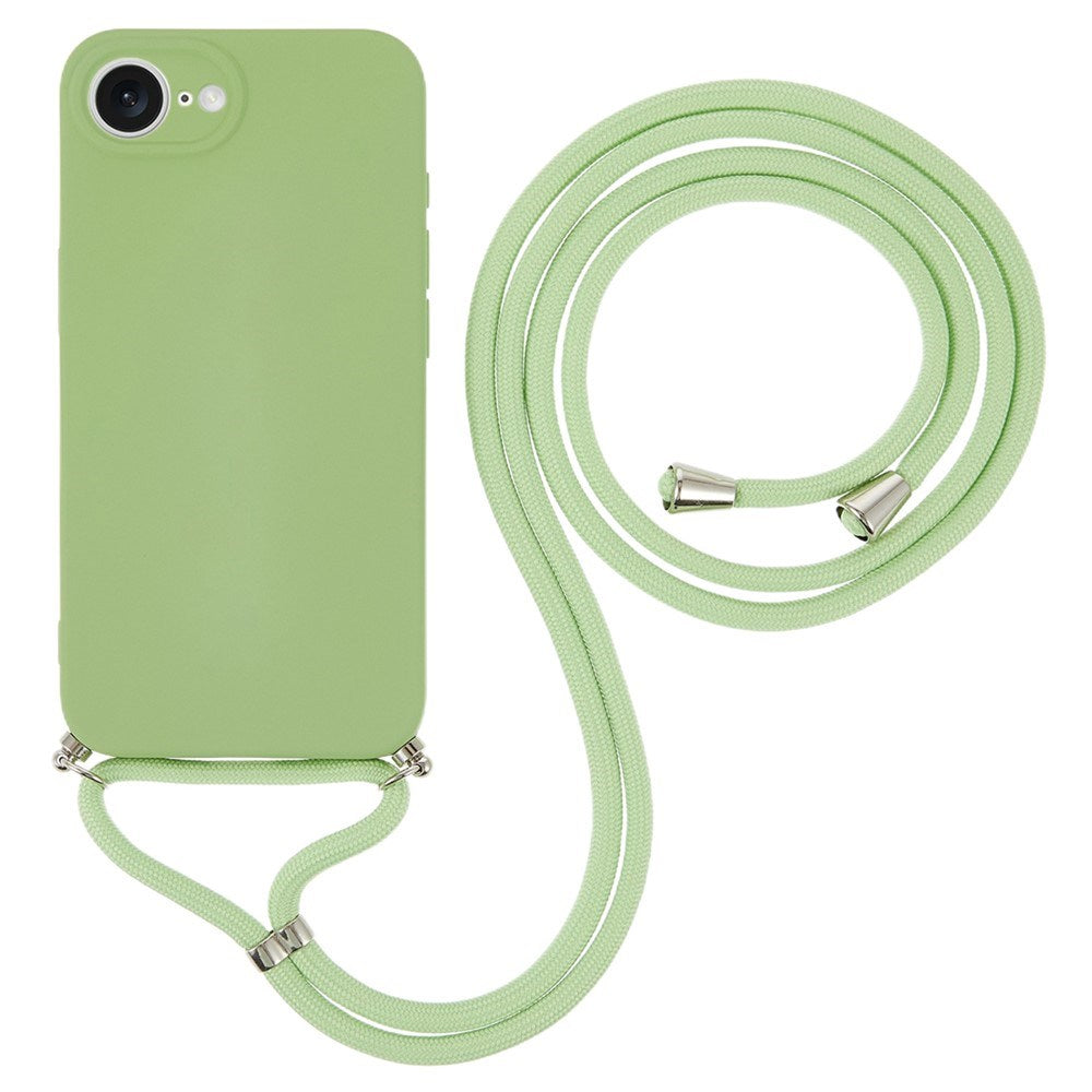 iPhone 17e / 16e EIDERWOOD Fôret Fleksibelt Plast Deksel m. Stropp - Lysegrønn