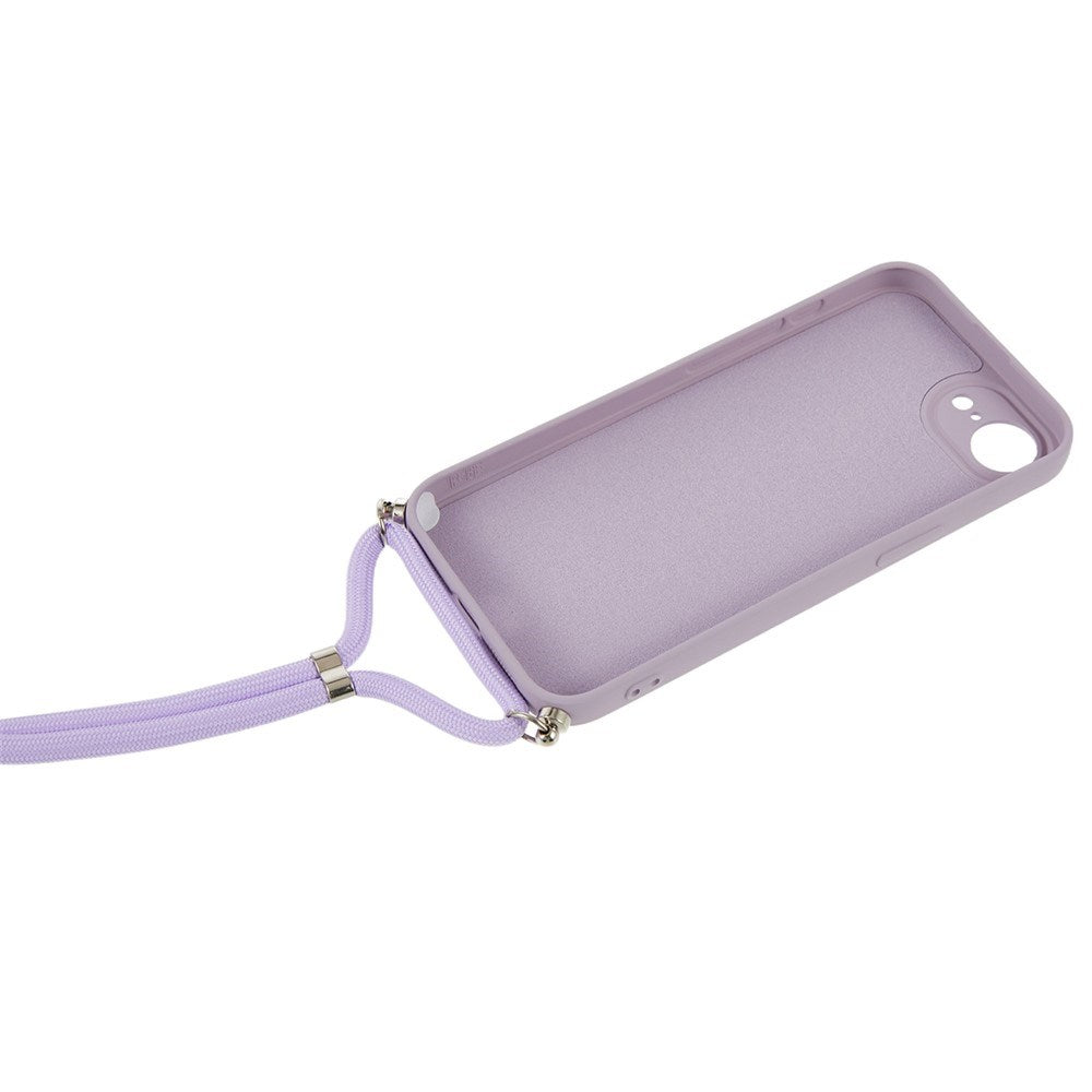 iPhone 17e / 16e EIDERWOOD Fôret Fleksibelt Plast Deksel m. Stropp - Lilla