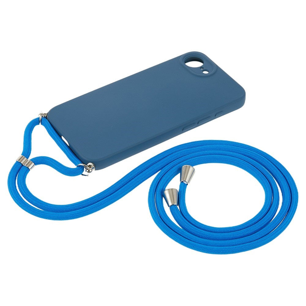 iPhone 17e / 16e EIDERWOOD Fôret Fleksibelt Plast Deksel m. Stropp - Mørkeblå