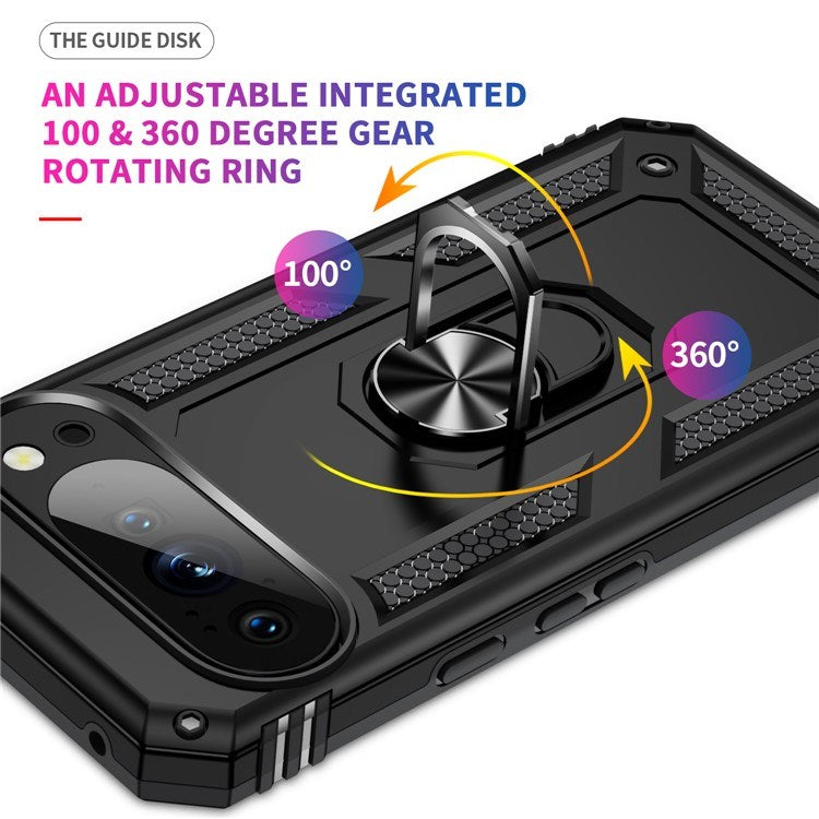 EIDERWOOD Google Pixel 10 Pro XL Hybrid Håndverker Deksel m. 360 Roterbar Stativfunksjon - Svart