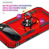 EIDERWOOD Google Pixel 10 Pro XL Hybrid Håndverker Deksel m. 360 Roterbar Stativfunksjon - Rød