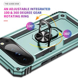 EIDERWOOD Google Pixel 10 Pro XL Hybrid Håndverker Deksel m. 360 Roterbar Stativfunksjon - Grøn