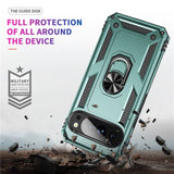 EIDERWOOD Google Pixel 10 Pro XL Hybrid Håndverker Deksel m. 360 Roterbar Stativfunksjon - Grøn