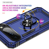 EIDERWOOD Google Pixel 10 / 10 Pro Håndverker Bakdeksel med 360° roterbar stativ - Blå