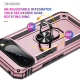 EIDERWOOD Google Pixel 10 / 10 Pro Håndverkerdeksel med 360 Graders Roterbar Støtte - Rose Gold