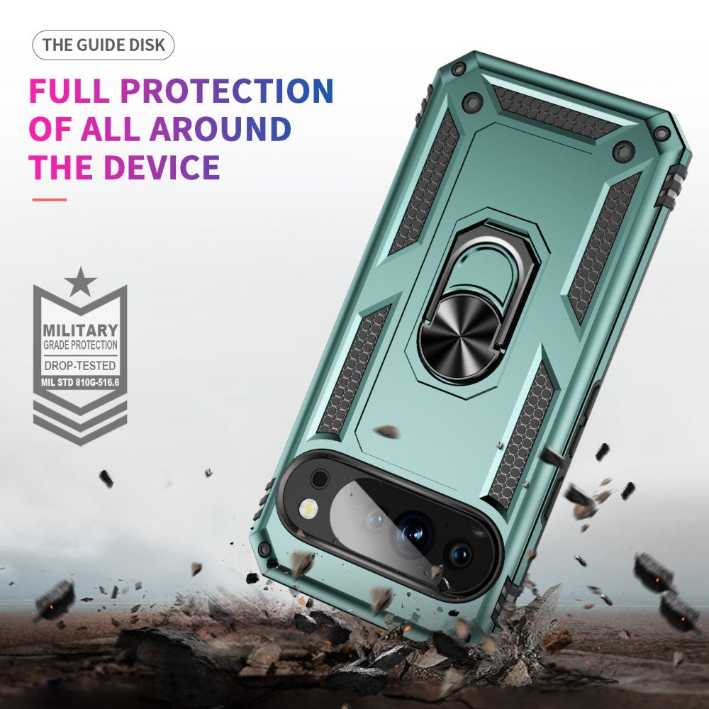 EIDERWOOD Google Pixel 10 / 10 Pro Håndverkerdeksel med 360 Graders Roterbar Støtte - Grønn