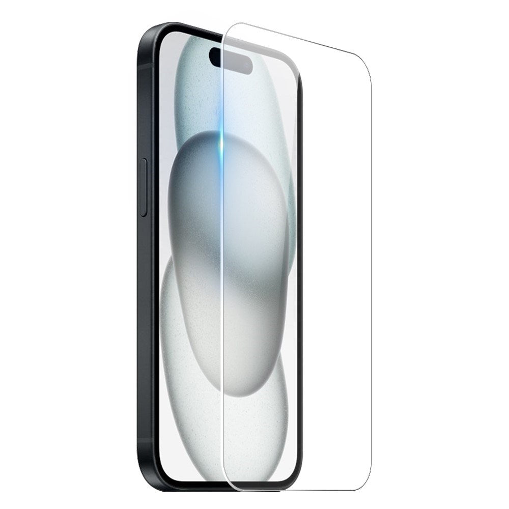 NORTHJO iPhone 15 2-i-1 Beskyttelsessett med Støtabsorberende Fleksibelt Plast Deksel & Herdet Skjermbeskyttelsesglass - Gjennomsiktig